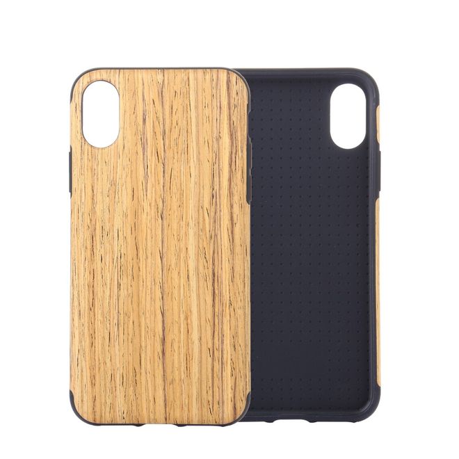 iPhone XS Max Handyhülle - Wood TPU Softcase Series - khaki