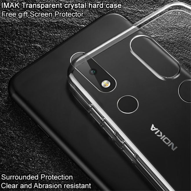 Imak - Nokia 6.1 Plus Handyhülle - Case aus Plastik - Crystal Clear Case II Series - inkl. Schutzfolie - transparent