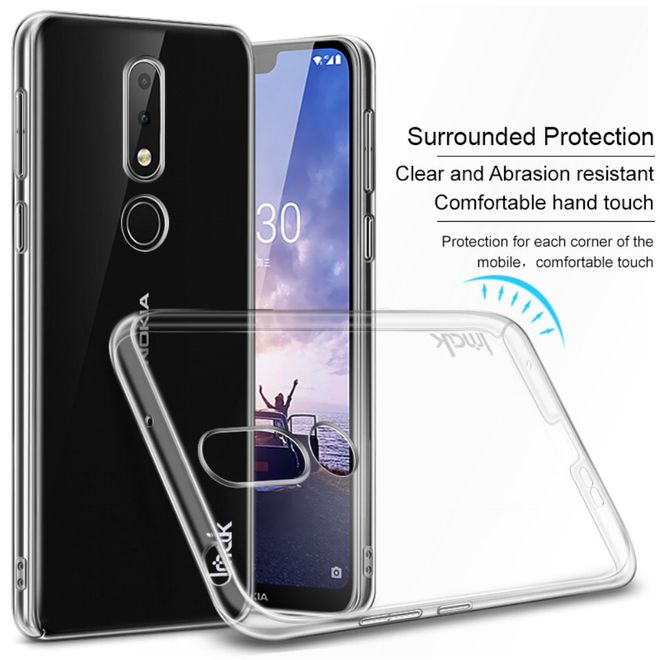 Imak - Nokia 6.1 Plus Handyhülle - Case aus Plastik - Crystal Clear Case II Series - inkl. Schutzfolie - transparent
