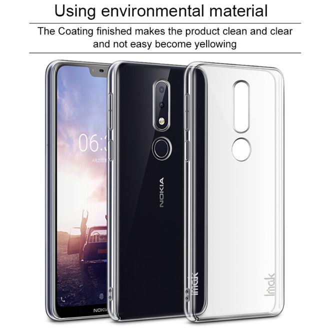 Imak - Nokia 6.1 Plus Handyhülle - Case aus Plastik - Crystal Clear Case II Series - inkl. Schutzfolie - transparent