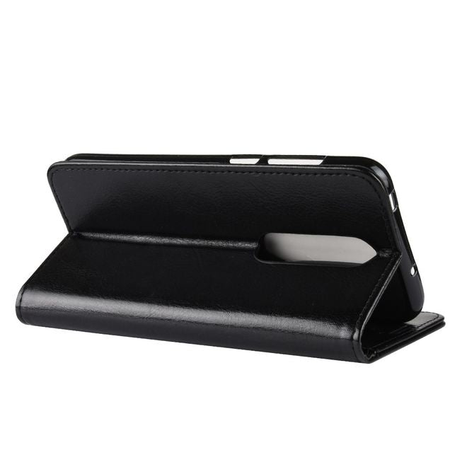 Nokia 6.1 Plus Handyhülle - Crazy Horse II Leder Series Case - schwarz