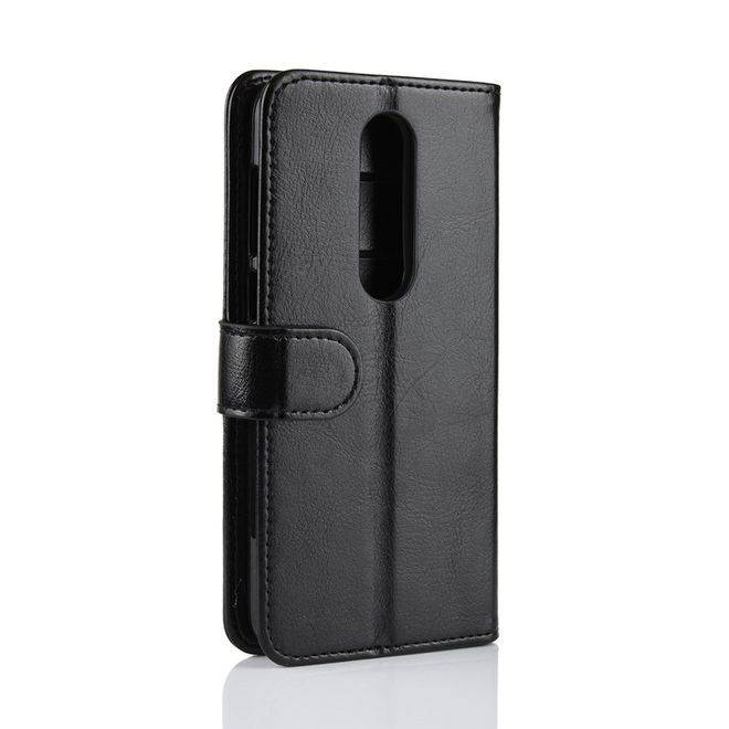 Nokia 6.1 Plus Handyhülle - Crazy Horse II Leder Series Case - schwarz