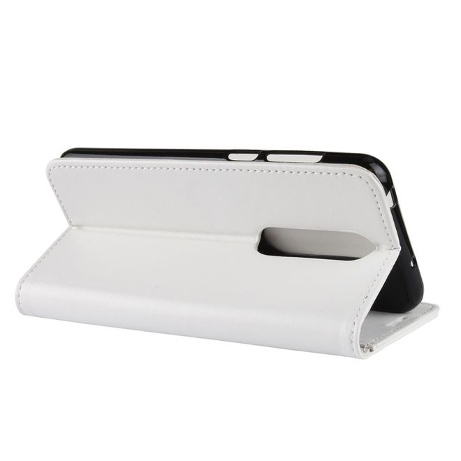 Nokia 6.1 Plus Handyhülle - Crazy Horse II Leder Series Case - weiss