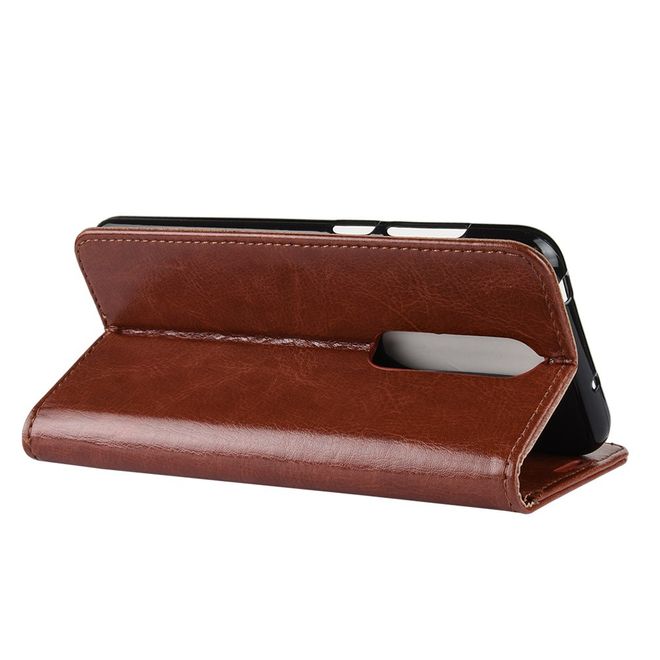 Nokia 6.1 Plus Handyhülle - Crazy Horse II Leder Series Case - braun