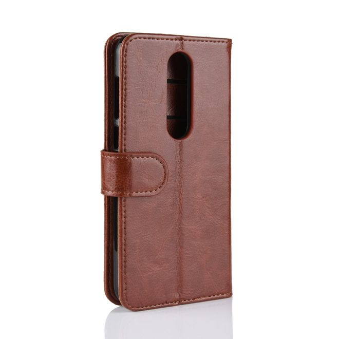 Nokia 6.1 Plus Handyhülle - Crazy Horse II Leder Series Case - braun
