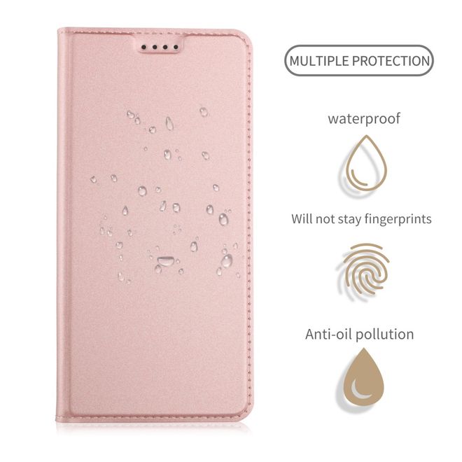 Nokia 6.1 Plus Handy Hülle - Classic Leder Bookcover Series - rosegold