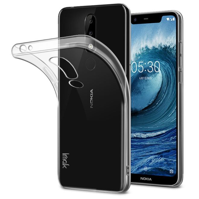 Imak - Nokia 5.1 Plus Handy Hülle - Cover aus Plastik - inklusive Schutzfolie - Stealth Series - transparent