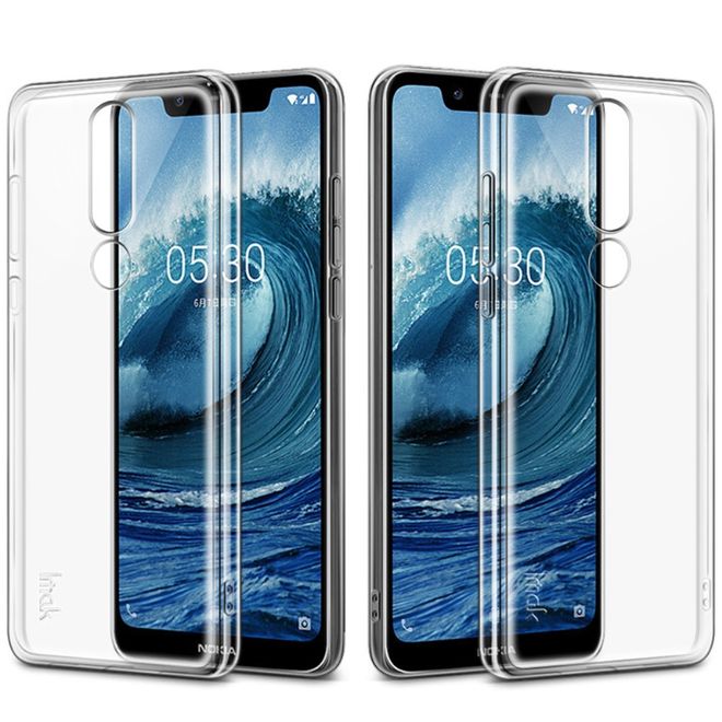 Imak - Nokia 5.1 Plus Handy Hülle - Cover aus Plastik - inklusive Schutzfolie - Stealth Series - transparent