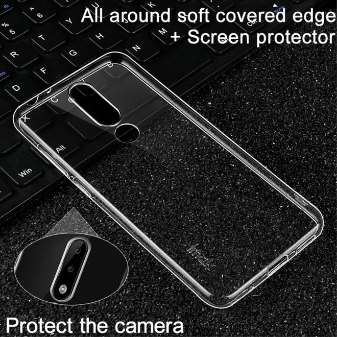 Imak - Nokia 5.1 Plus Handy Hülle - Cover aus Plastik - inklusive Schutzfolie - Stealth Series - transparent