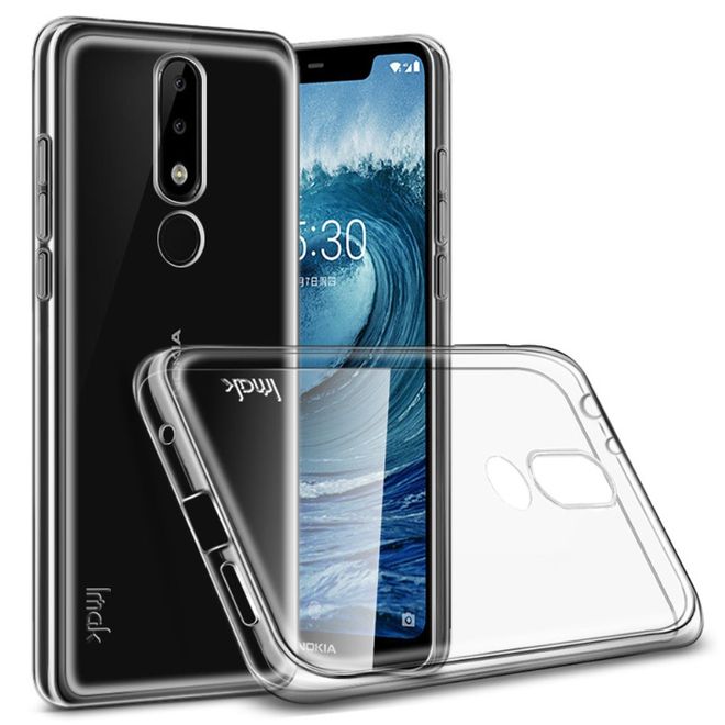 Imak - Nokia 5.1 Plus Handy Hülle - Cover aus Plastik - inklusive Schutzfolie - Stealth Series - transparent
