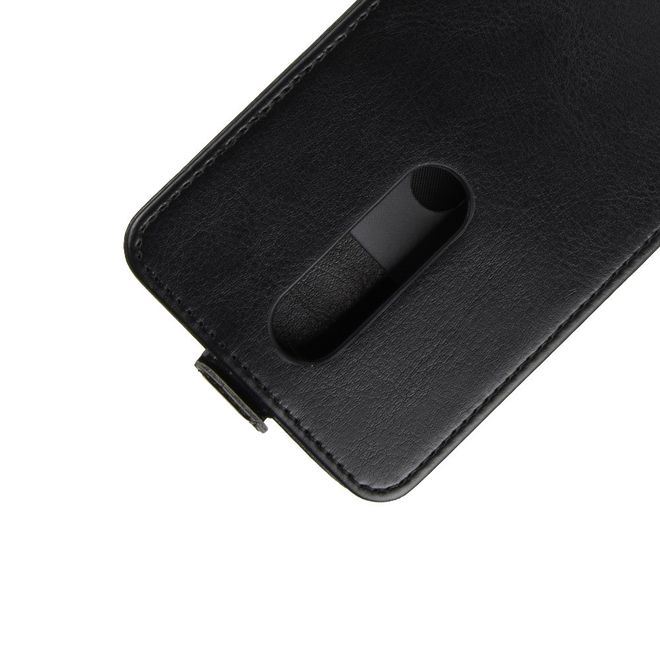 Nokia 5.1 Plus  Handy Hülle - Crazy Horse Flip Leder Series Case - schwarz
