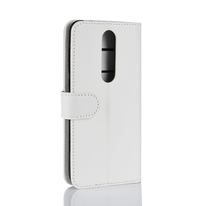 Nokia 5.1 Plus Handyhülle - Crazy Horse II Leder Series Case - weiss