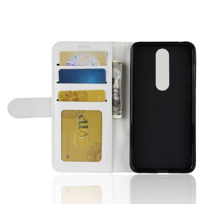 Nokia 5.1 Plus Handyhülle - Crazy Horse II Leder Series Case - weiss