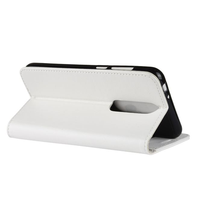 Nokia 5.1 Plus Handyhülle - Crazy Horse II Leder Series Case - weiss