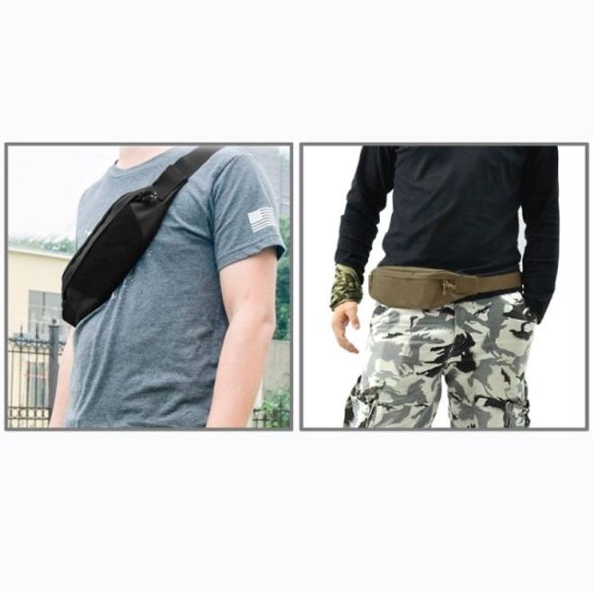 Universelle Outdoor Bauchtasche für Handys aller Grössen - schwarz