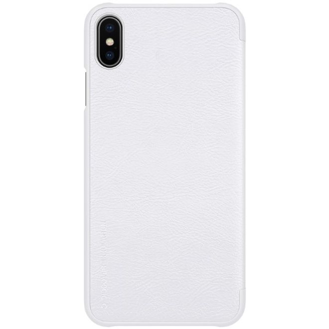 Nillkin - iPhone XS Max Hülle - Leder Book Case - Qin Series - weiss