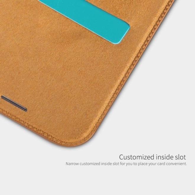 Nillkin - iPhone XS Max Hülle - Leder Book Case - Qin Series - rot