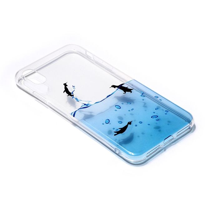 iPhone XS / X Handyhülle - Softcase Image Plastik Series - Pinguine