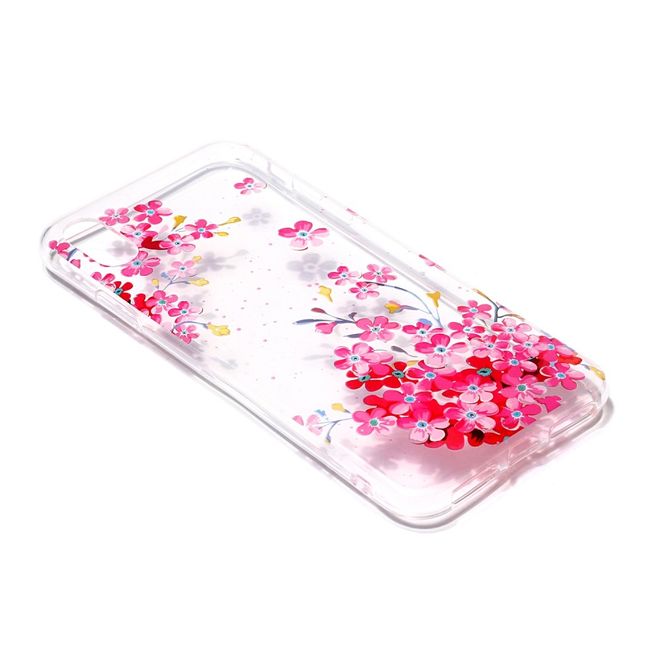 Coque pour iPhone XS/X - Série Image Plastic - Fleurs roses