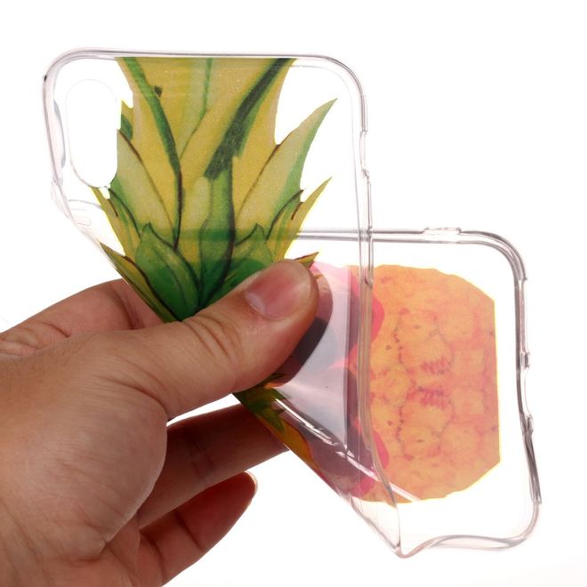 iPhone XS / X Handyhülle - Softcase Image Plastik Series - Ananas mit Brille
