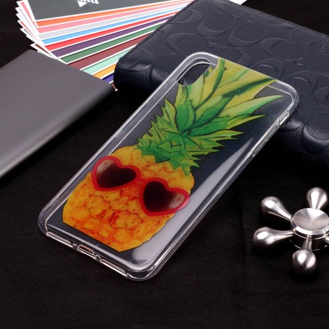 iPhone XS / X Handyhülle - Softcase Image Plastik Series - Ananas mit Brille