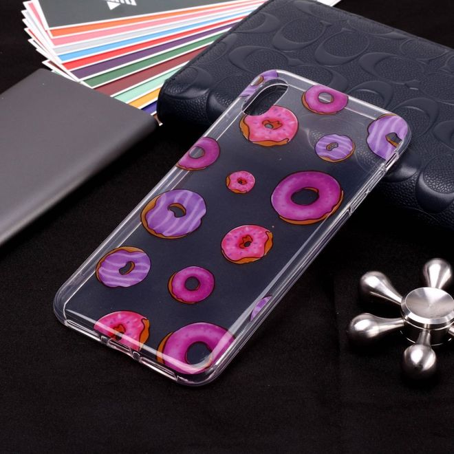 Coque pour iPhone XS/X - Série Softcase Image Plastic - Motif Donuts