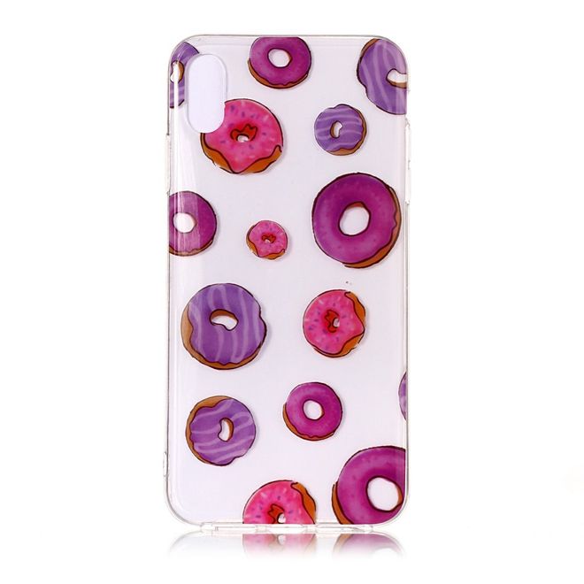 Coque pour iPhone XS/X - Série Softcase Image Plastic - Motif Donuts