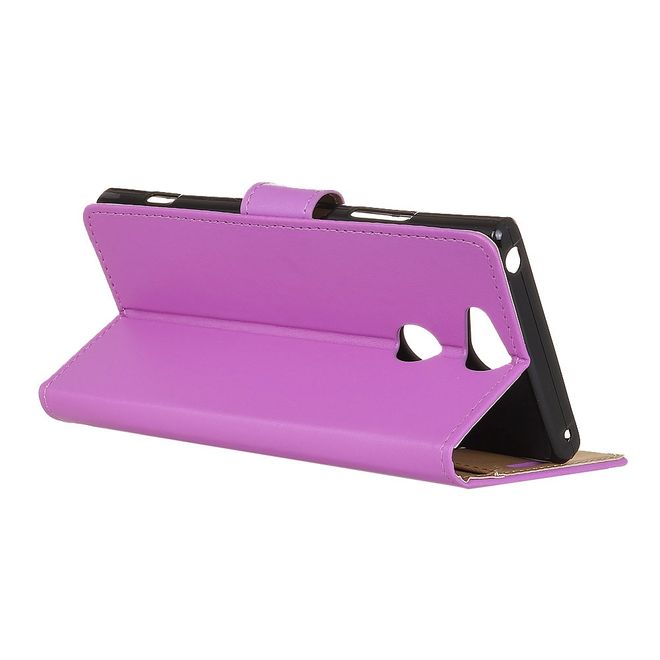 Sony Xperia XA2 Plus Handy Hülle - Classic II Leder Bookcover Series - purpur