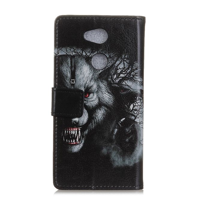 Sony Xperia XA2 Plus Handyhülle - Leder Bookcover Image II Series - gefürchtiger Wolf