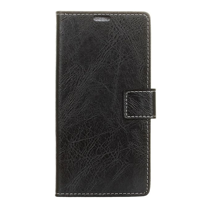 Sony Xperia XA2 Plus Handyhülle - Crazy Horse III Leder Series Case - schwarz
