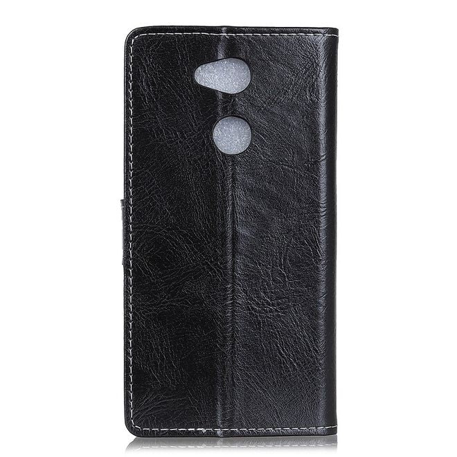 Sony Xperia XA2 Plus Handyhülle - Crazy Horse III Leder Series Case - schwarz
