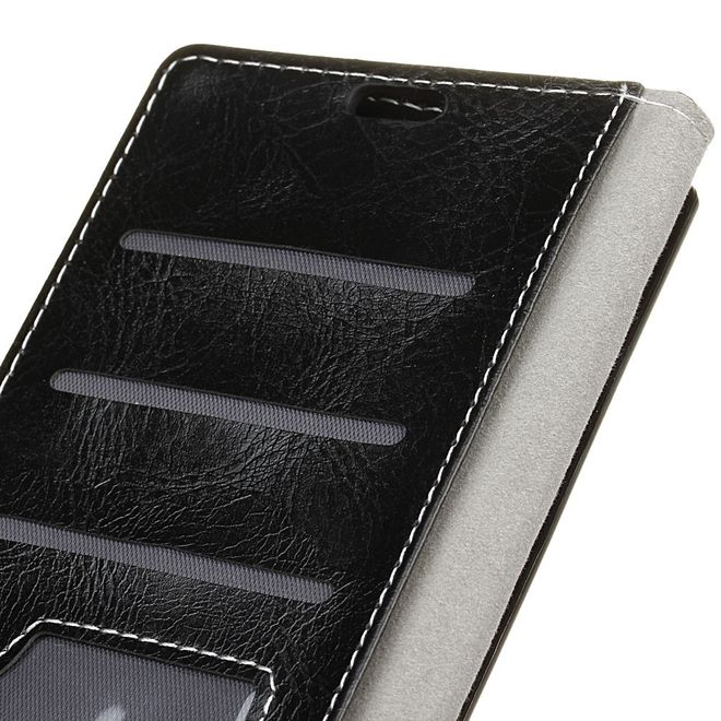 Sony Xperia XA2 Plus Handyhülle - Crazy Horse III Leder Series Case - schwarz