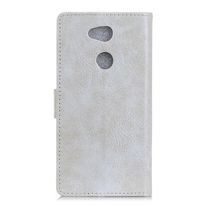 Sony Xperia XA2 Plus Handyhülle - Crazy Horse III Leder Series Case - weiss