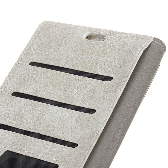 Sony Xperia XA2 Plus Handyhülle - Crazy Horse III Leder Series Case - weiss