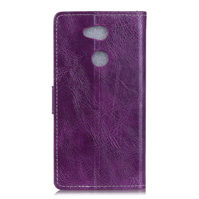 Sony Xperia XA2 Plus Handyhülle - Crazy Horse III Leder Series Case - purpur