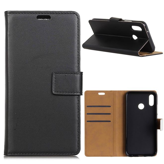 Xiaomi Mi A2 Handy Hülle - Classic II Leder Bookcover Series - schwarz