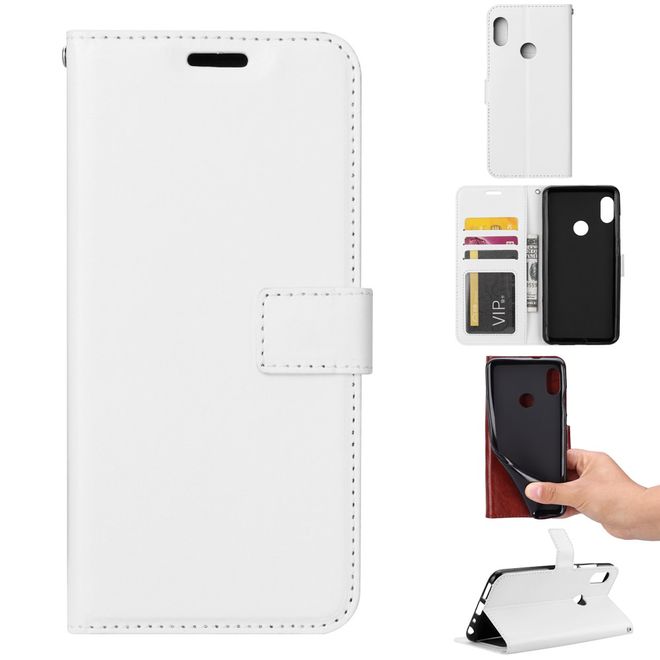 Xiaomi Mi A2 Handyhülle - Crazy Horse III Leder Series Case - weiss