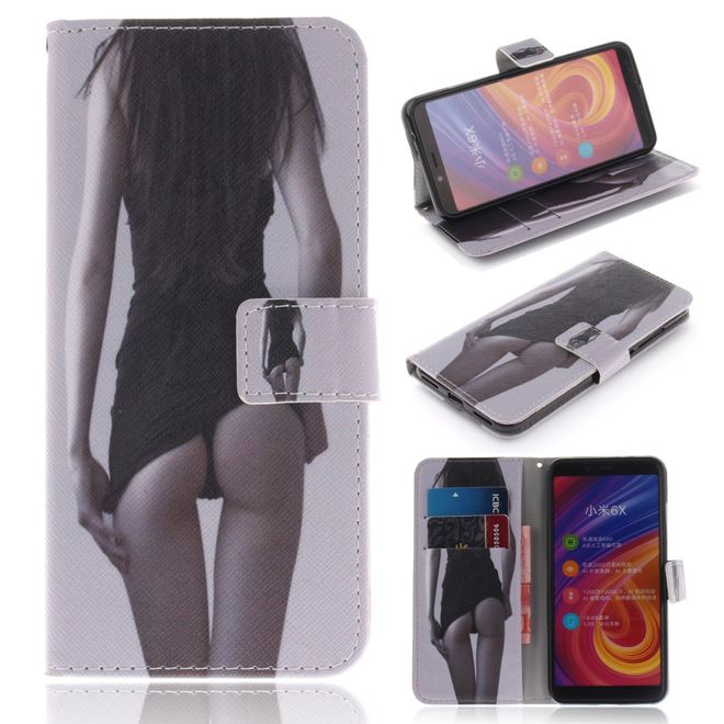 Xiaomi Mi A2 Handy Hülle - Leder Bookcover Image Series - sexy Girl