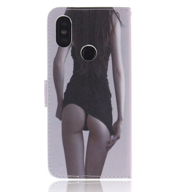 Xiaomi Mi A2 Handy Hülle - Leder Bookcover Image Series - sexy Girl