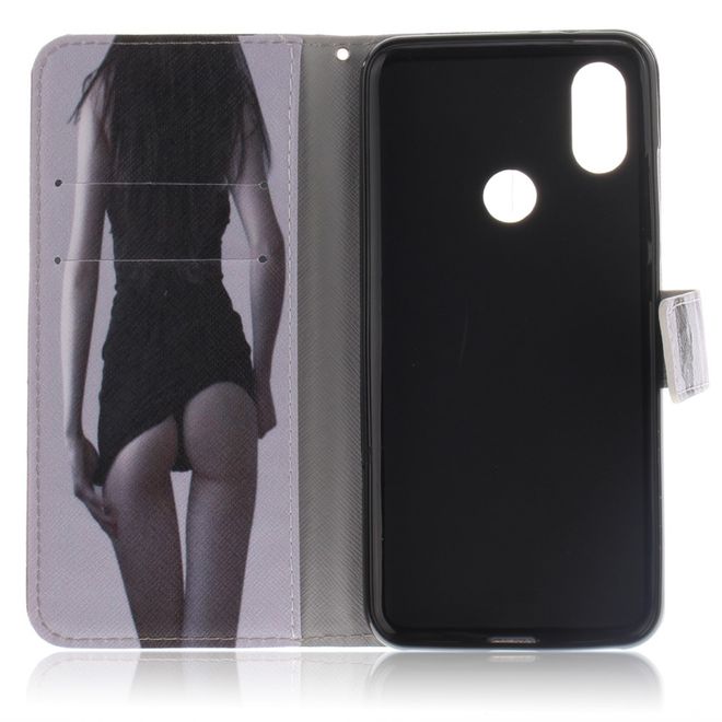 Xiaomi Mi A2 Handy Hülle - Leder Bookcover Image Series - sexy Girl