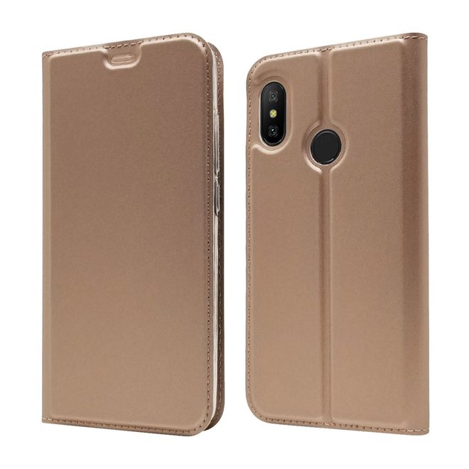 Xiaomi Mi A2 Lite Handy Hülle - Classic Leder Bookcover Series - rosegold