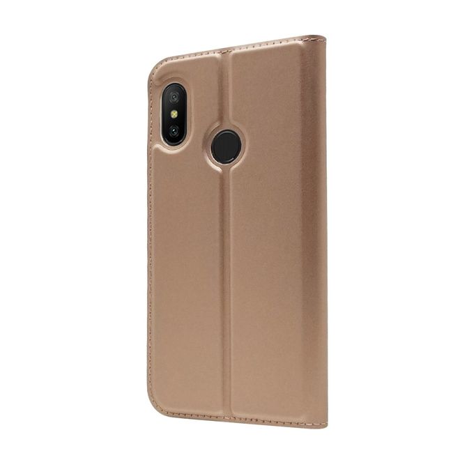 Xiaomi Mi A2 Lite Handy Hülle - Classic Leder Bookcover Series - rosegold