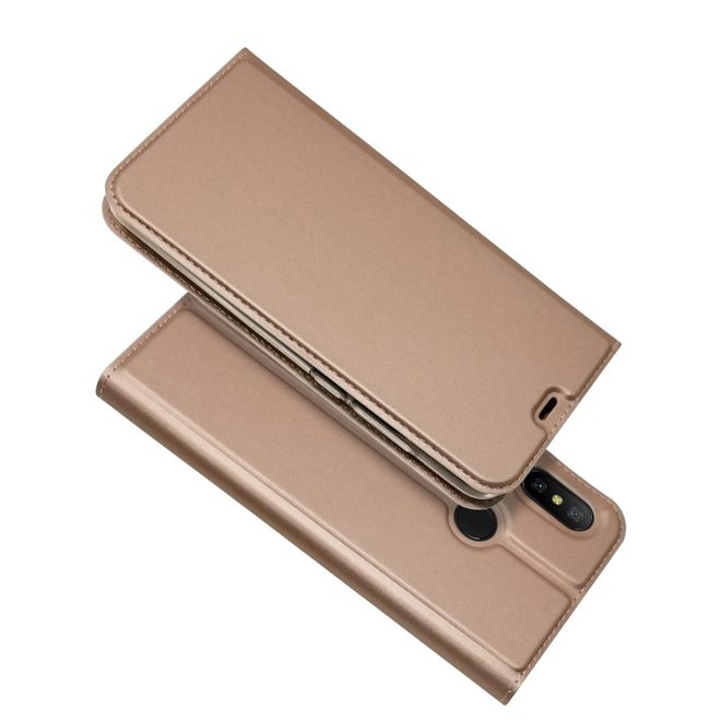 Xiaomi Mi A2 Lite Handy Hülle - Classic Leder Bookcover Series - rosegold