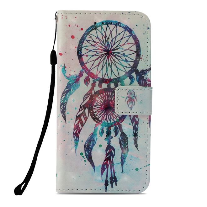 Xiaomi Mi A2 Lite Handyhülle - Cover aus Leder - Feder Traumfänger