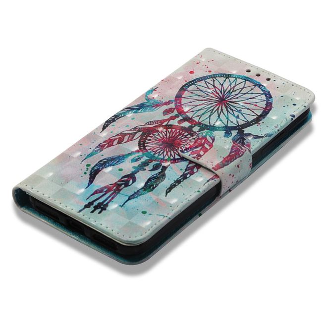 Xiaomi Mi A2 Lite Handyhülle - Cover aus Leder - Feder Traumfänger