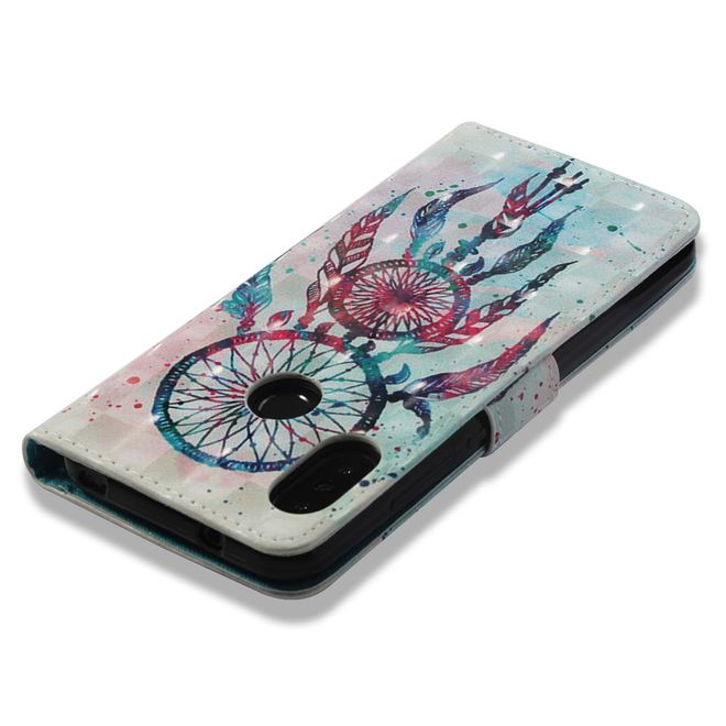 Xiaomi Mi A2 Lite Handyhülle - Cover aus Leder - Feder Traumfänger