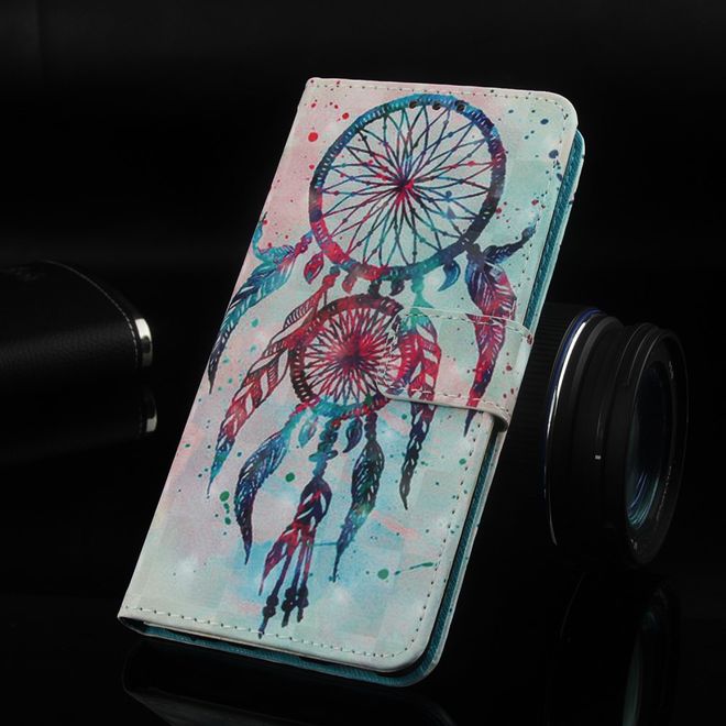 Xiaomi Mi A2 Lite Handyhülle - Cover aus Leder - Feder Traumfänger
