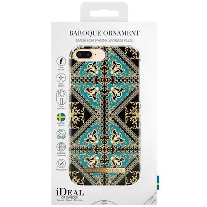 iDeal of Sweden - iPhone 8 Plus / 7 Plus Handyhülle, Designer Case Baroque Ornament - mehrfarbig