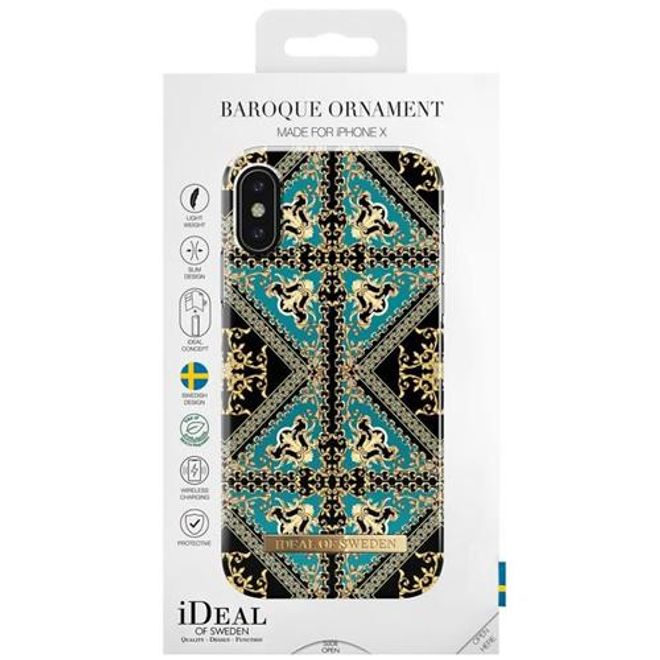 iDeal of Sweden - iPhone XS / X Handyhülle, Designer Case Baroque Ornament - mehrfarbig