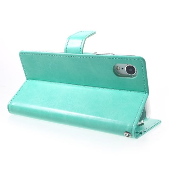 Goospery - iPhone XR Hülle - Handy Bookcover - Bluemoon Diary Series - mint